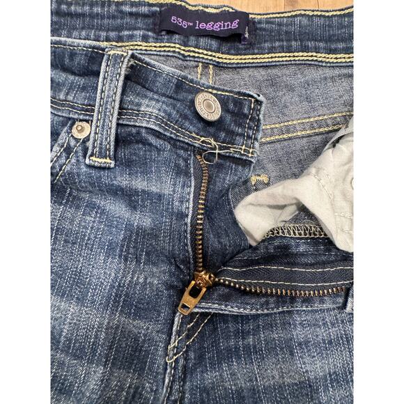 Levi Strauss & Co. 535 Denim Legging Jeans Zipper Hem Medium Wash Womens Size 7M - Picture 9 of 14